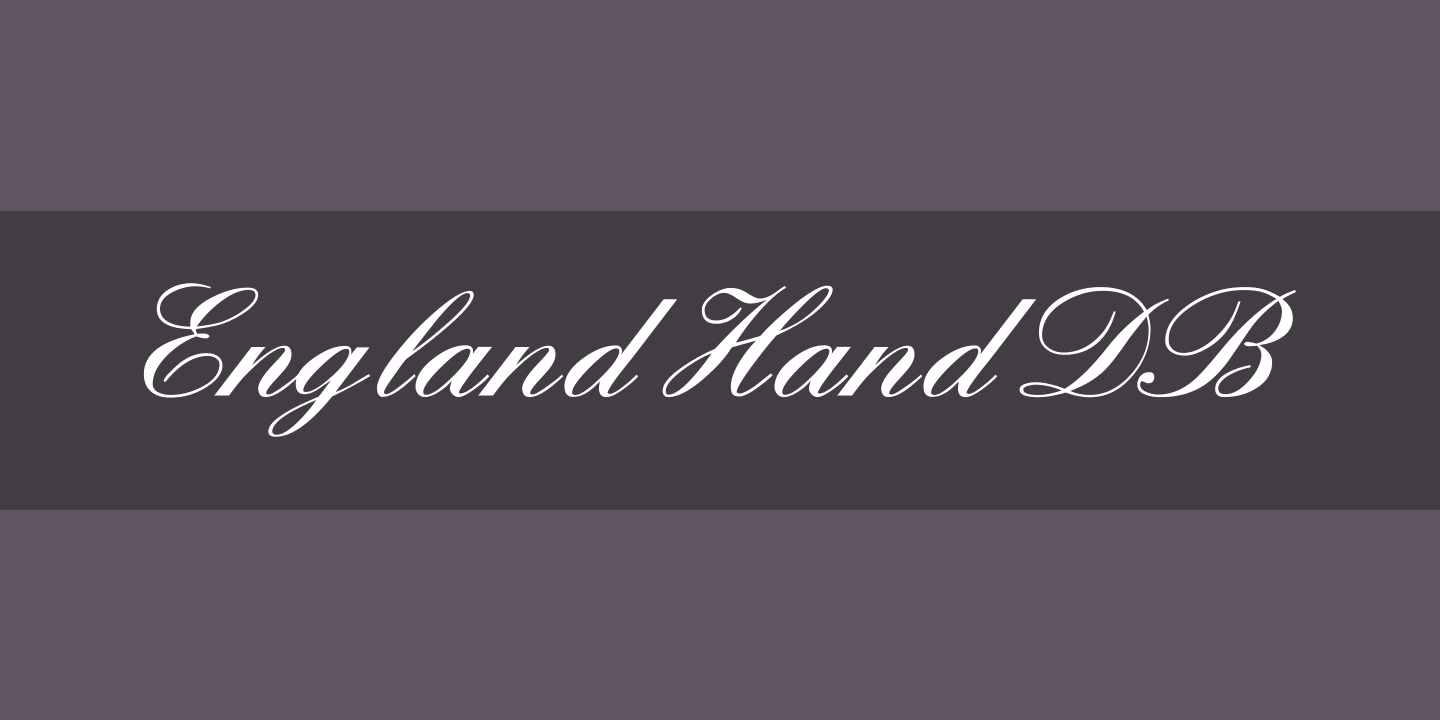 Шрифт England Hand DB